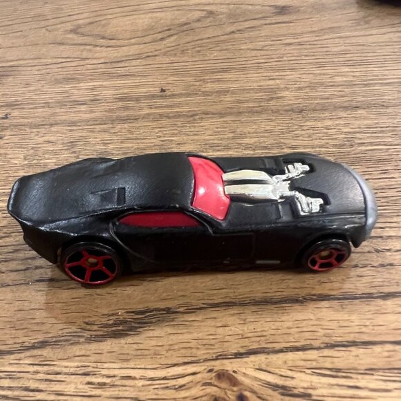 Hot Wheels Black & Red Die-Cast Toy Car Chrome Engine Details Made for McDonalds - Picture 2 of 4